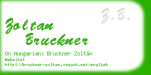 zoltan bruckner business card