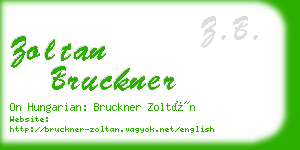 zoltan bruckner business card